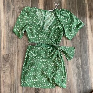 LUSH- Small green cutout dress